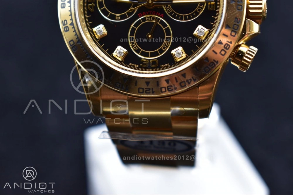 Daytona 116508 Clean 1:1 Best Edition Black YG Dial On YG Bracelet SA WeatherProof 394