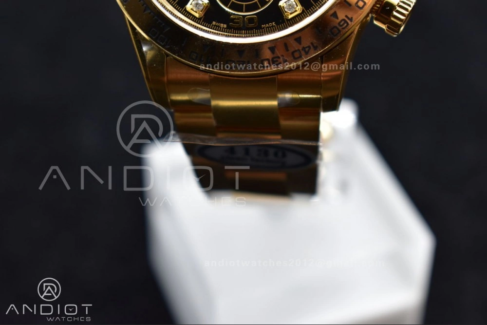 Daytona 116508 Clean 1:1 Best Edition Black YG Dial On YG Bracelet SA WeatherProof 394
