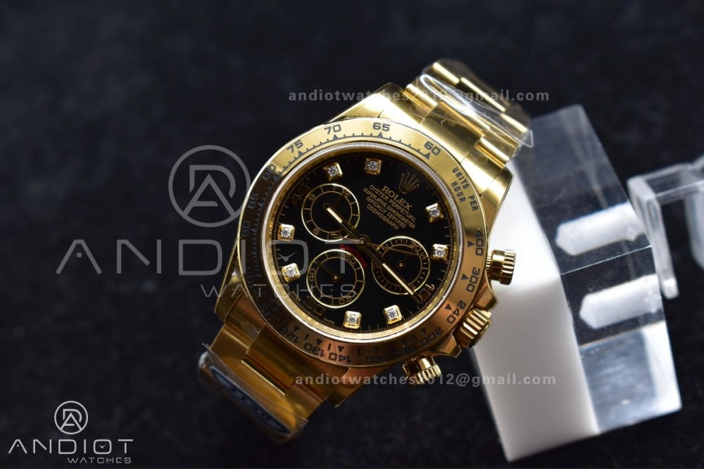 Daytona 116508 Clean 1:1 Best Edition Black YG Dial On YG Bracelet SA WeatherProof 394