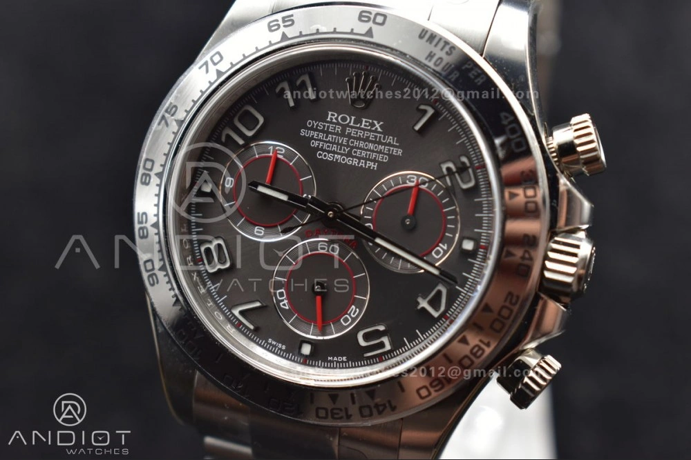 Daytona 116509 Clean 1:1 Best Edition Gray Dial Arabic Markers on SS Bracelet SA4130 V Unique 742
