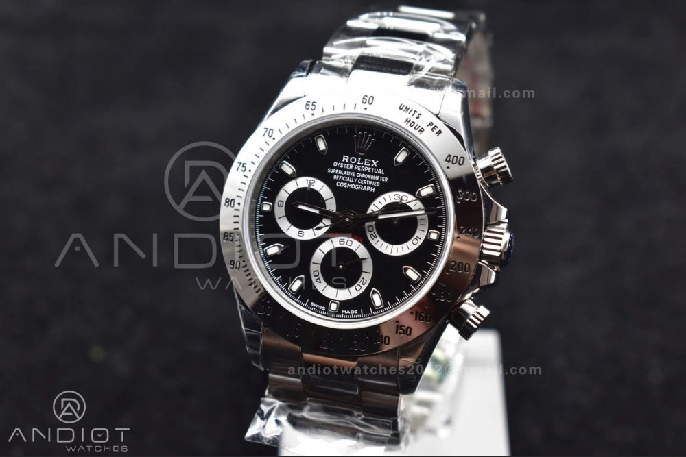 Resilient Daytona 116509 WF 1:1 Best Edition Black Diamonds Dial on SS Bracelet A 752