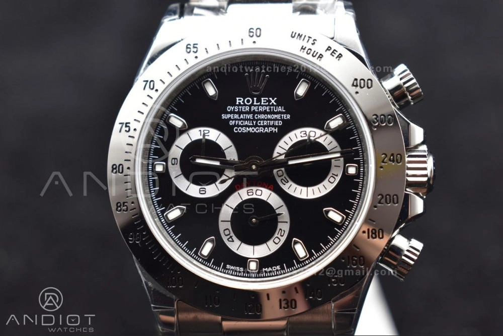 Resilient Daytona 116509 WF 1:1 Best Edition Black Diamonds Dial on SS Bracelet A 752