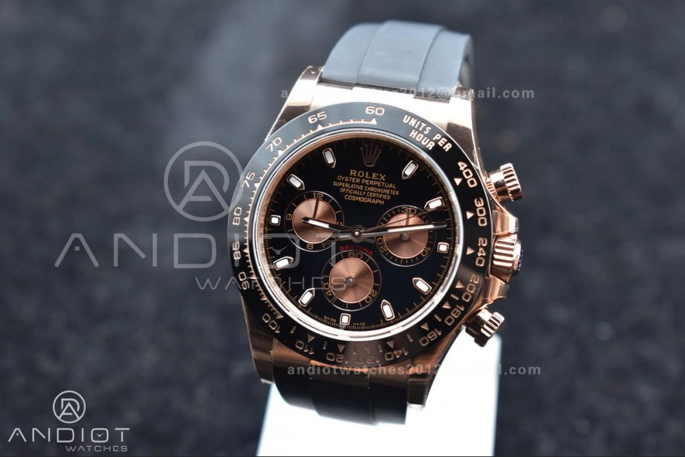 Resilient Daytona 116515 BTF 1:1 Best Edition Black RG Dial on Oysterflex Rubber Strap SA 758