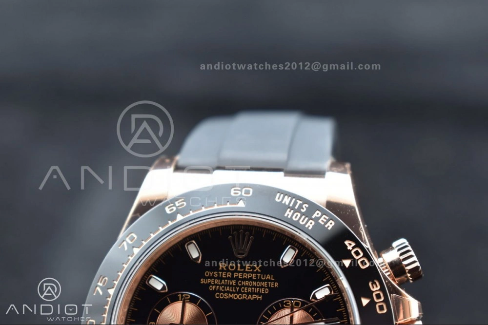 Resilient Daytona 116515 BTF 1:1 Best Edition Black RG Dial on Oysterflex Rubber Strap SA 758