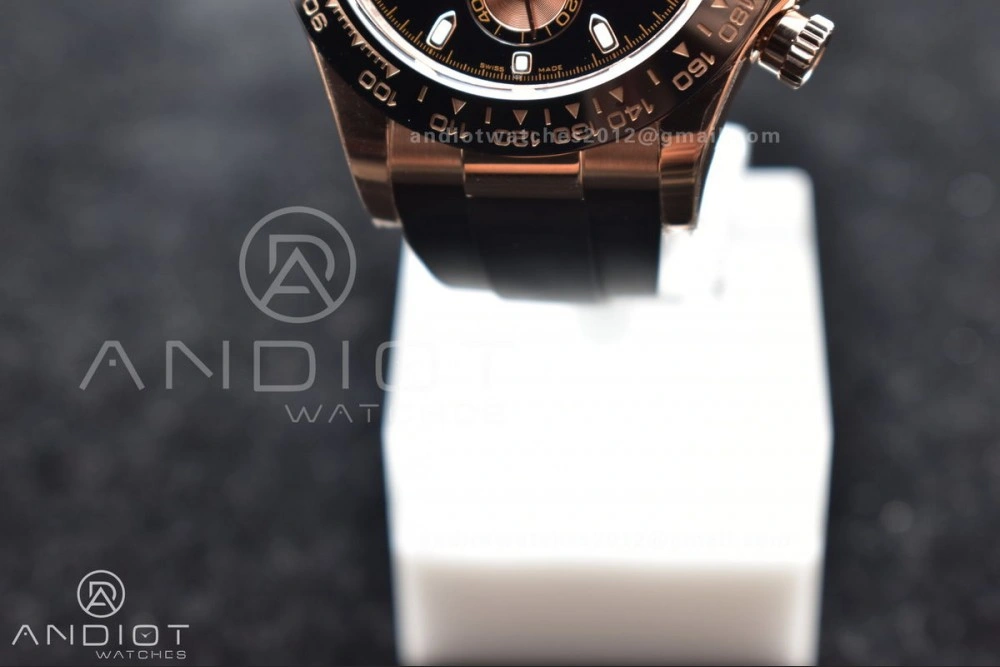 Resilient Daytona 116515 BTF 1:1 Best Edition Black RG Dial on Oysterflex Rubber Strap SA 758