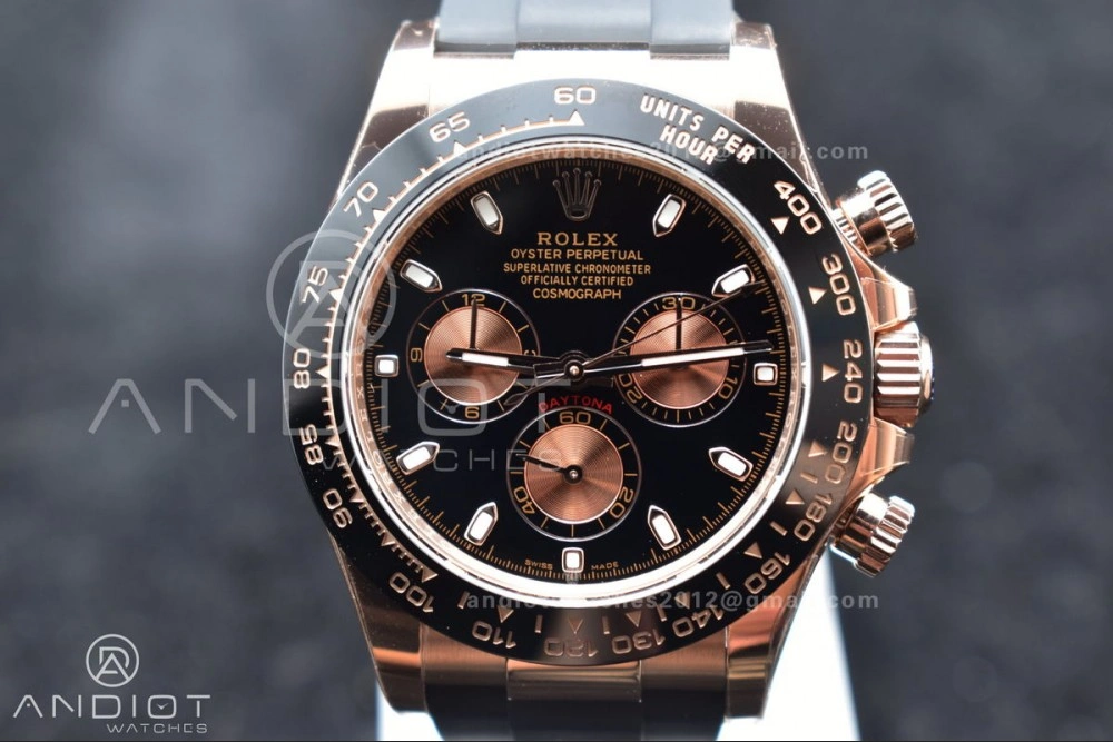 Resilient Daytona 116515 BTF 1:1 Best Edition Black RG Dial on Oysterflex Rubber Strap SA 758