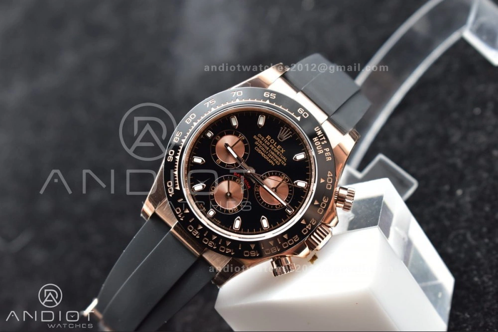 Resilient Daytona 116515 BTF 1:1 Best Edition Black RG Dial on Oysterflex Rubber Strap SA 758