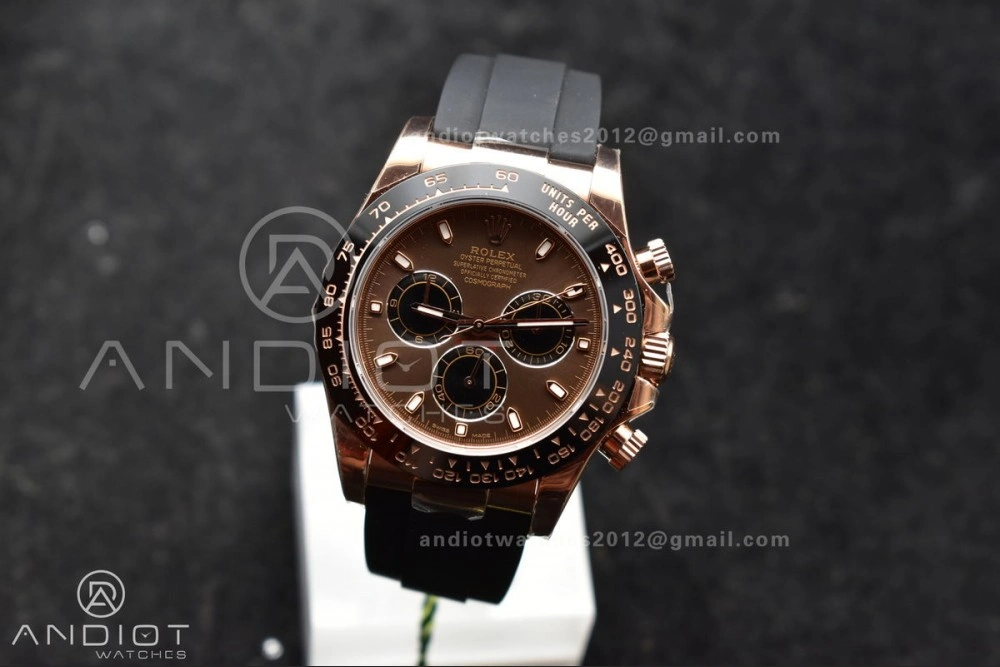 DailyWear Daytona 116515 LN ZF 1:1 Best Edition Chocolate Black Dial on Oyster-flex Strap SH4130 (Gain Weight) 749