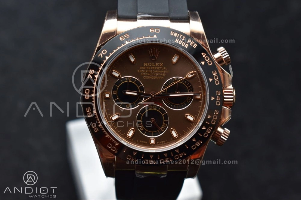 DailyWear Daytona 116515 LN ZF 1:1 Best Edition Chocolate Black Dial on Oyster-flex Strap SH4130 (Gain Weight) 749