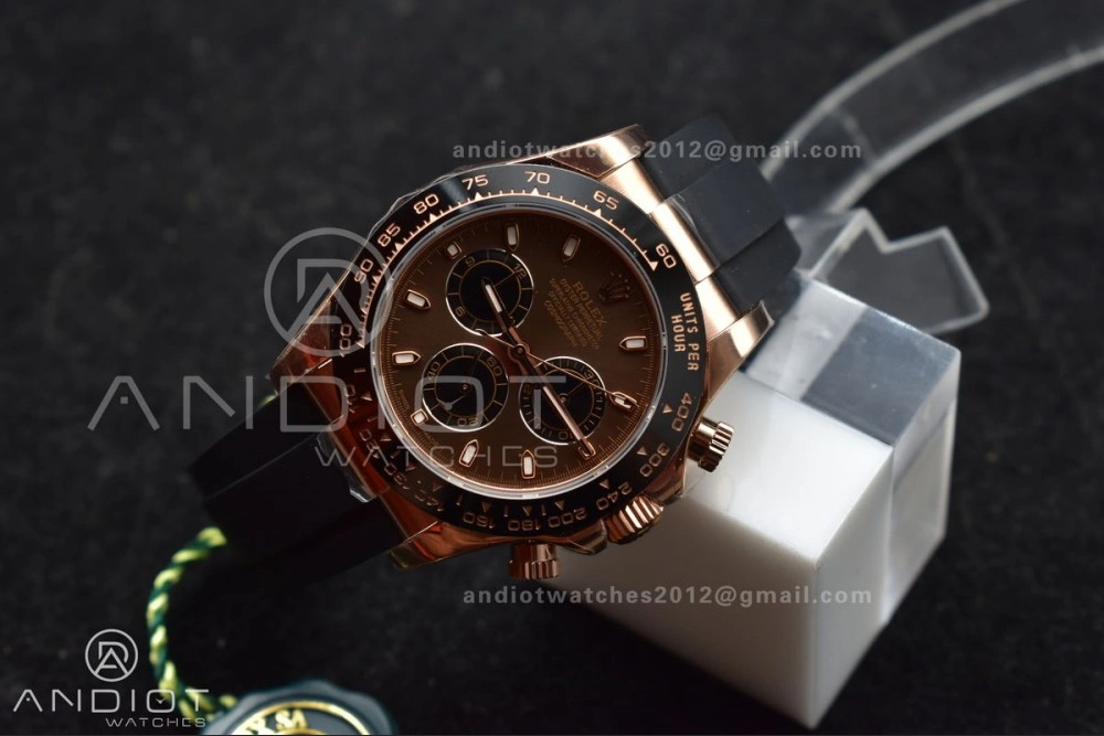 DailyWear Daytona 116515 LN ZF 1:1 Best Edition Chocolate Black Dial on Oyster-flex Strap SH4130 (Gain Weight) 749