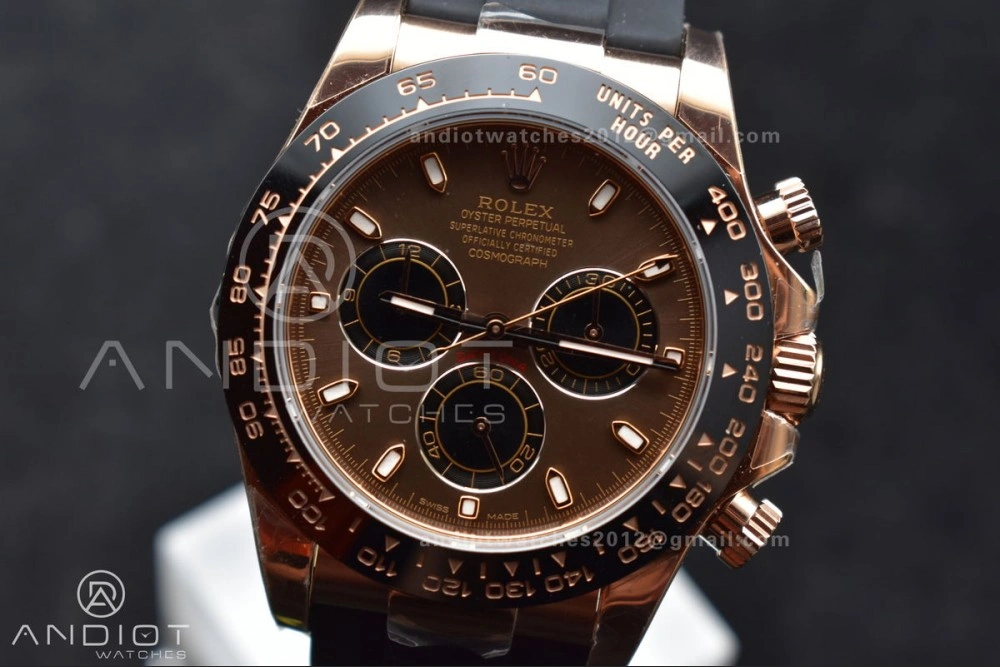 DailyWear Daytona 116515 LN ZF 1:1 Best Edition Chocolate Black Dial on Oyster-flex Strap SH4130 (Gain Weight) 749
