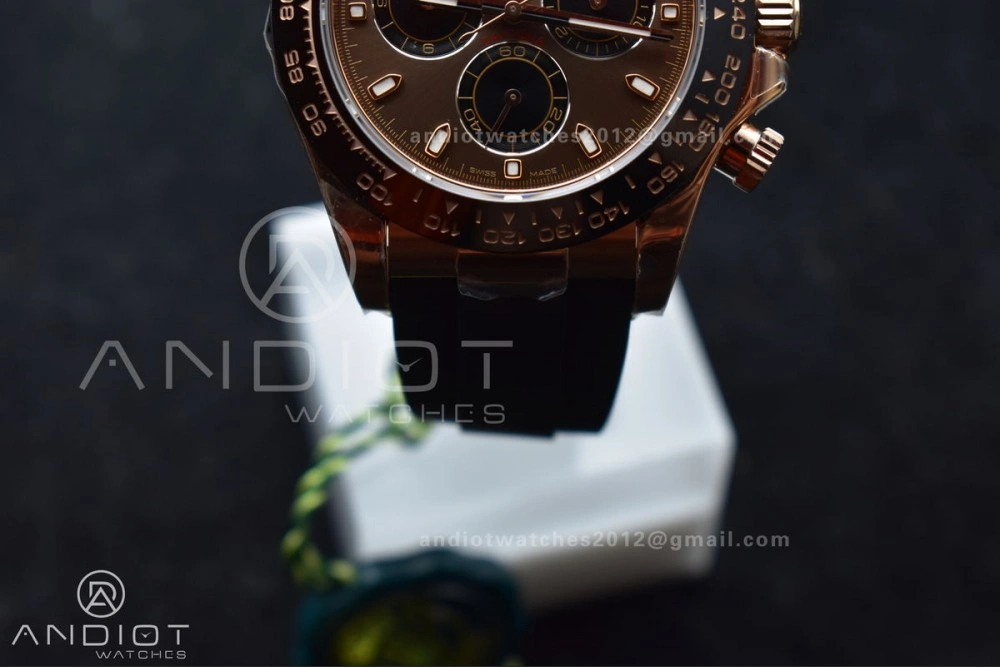 DailyWear Daytona 116515 LN ZF 1:1 Best Edition Chocolate Black Dial on Oyster-flex Strap SH4130 (Gain Weight) 749