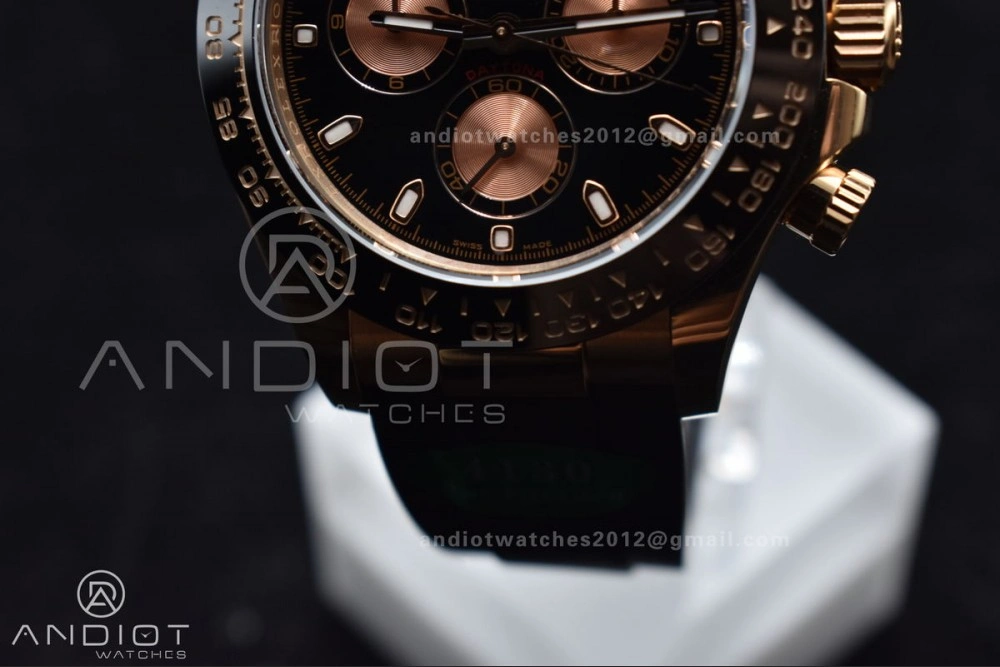 Daytona 116518 APSF 1:1 Best Edition Black RG Dial on Oysterflex Rubber Strap SH Seasonal 753