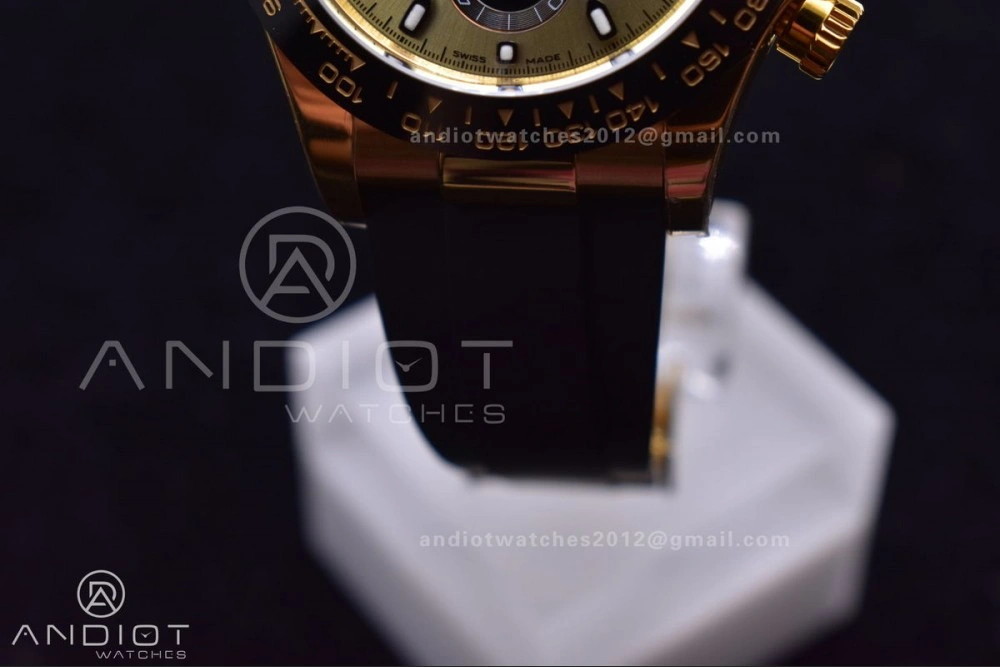 AllSeason Daytona 116518 BTF 1:1 Best Edition Black Diamonds Dial On Oysterflex Rubber Strap SA4130 V 769
