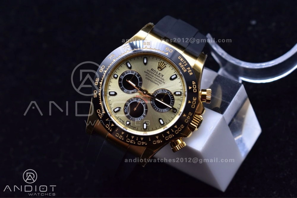 AllSeason Daytona 116518 BTF 1:1 Best Edition Black Diamonds Dial On Oysterflex Rubber Strap SA4130 V 769