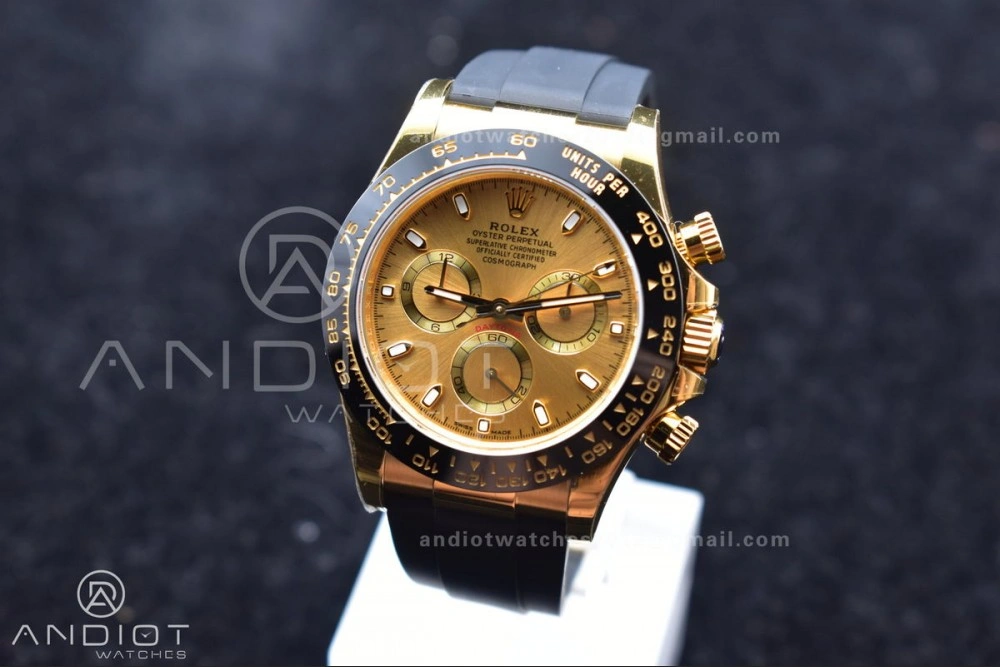 Daytona 116518 BTF 1:1 Best Edition YG Lume Dial on Oysterflex Rubber Strap SA Reliable 764