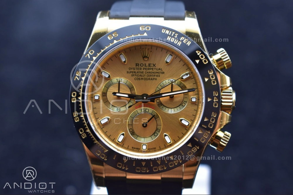 Daytona 116518 BTF 1:1 Best Edition YG Lume Dial on Oysterflex Rubber Strap SA Reliable 764