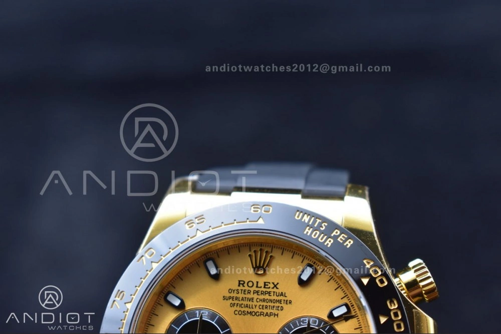 Daytona 116518 BTF 1:1 Best Edition YG Black Dial on Oysterflex Rubber Strap SA Compact 766