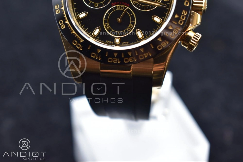 Breathable Daytona 116518 Clean 1:1 Best Edition Black Dial on Oysterflex Rubber Strap SA 759
