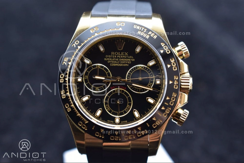Breathable Daytona 116518 Clean 1:1 Best Edition Black Dial on Oysterflex Rubber Strap SA 759