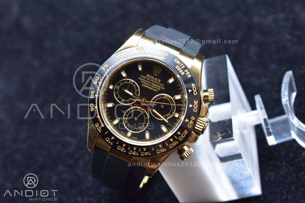 Breathable Daytona 116518 Clean 1:1 Best Edition Black Dial on Oysterflex Rubber Strap SA 759