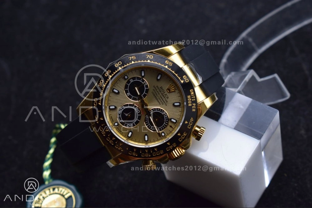 WeatherProof Daytona 116518 LN ZF 1:1 Best Edition YG Black Dial on Oyster-flex Strap SH4130 (Gain Weight) 770