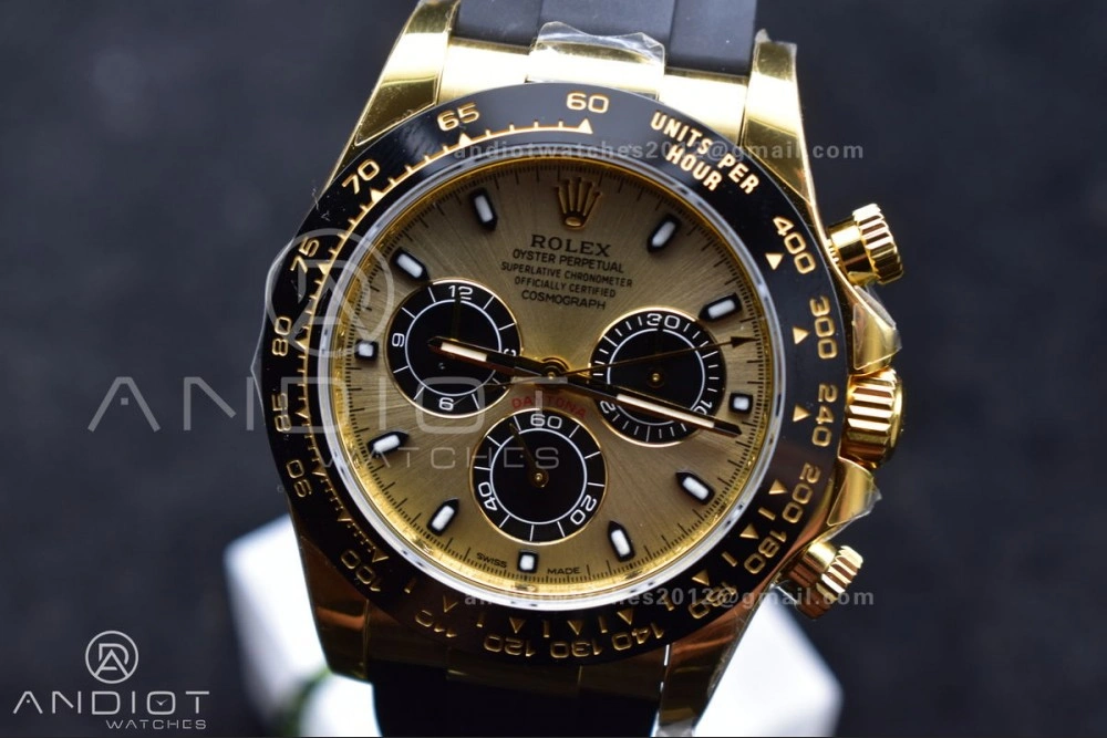 WeatherProof Daytona 116518 LN ZF 1:1 Best Edition YG Black Dial on Oyster-flex Strap SH4130 (Gain Weight) 770
