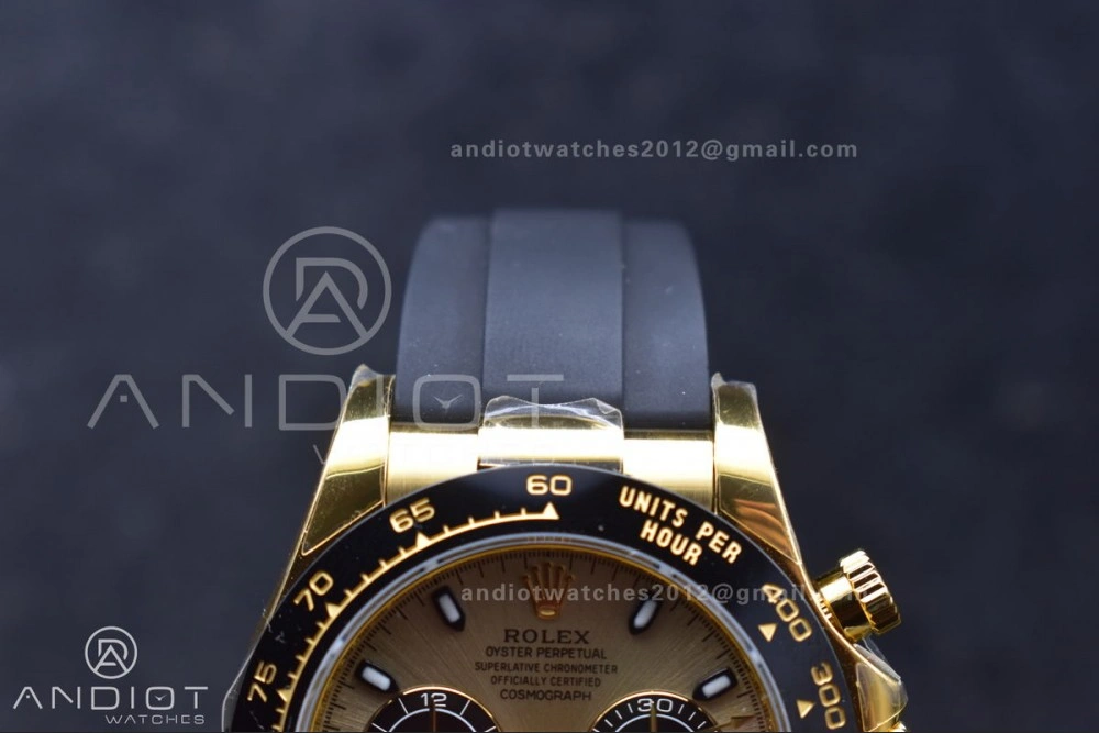 WeatherProof Daytona 116518 LN ZF 1:1 Best Edition YG Black Dial on Oyster-flex Strap SH4130 (Gain Weight) 770