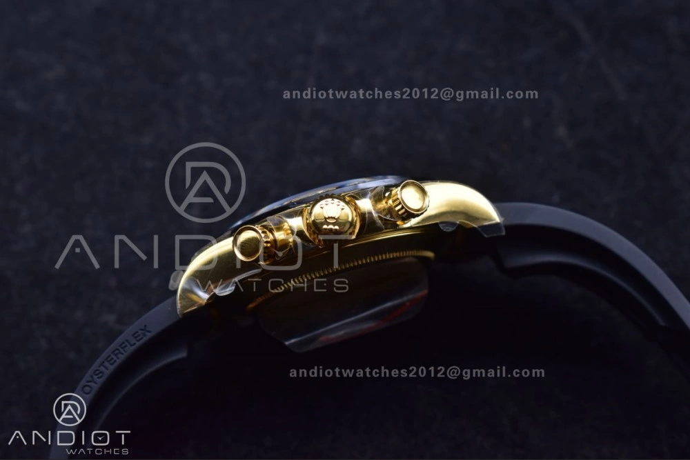 WeatherProof Daytona 116518 LN ZF 1:1 Best Edition YG Black Dial on Oyster-flex Strap SH4130 (Gain Weight) 770