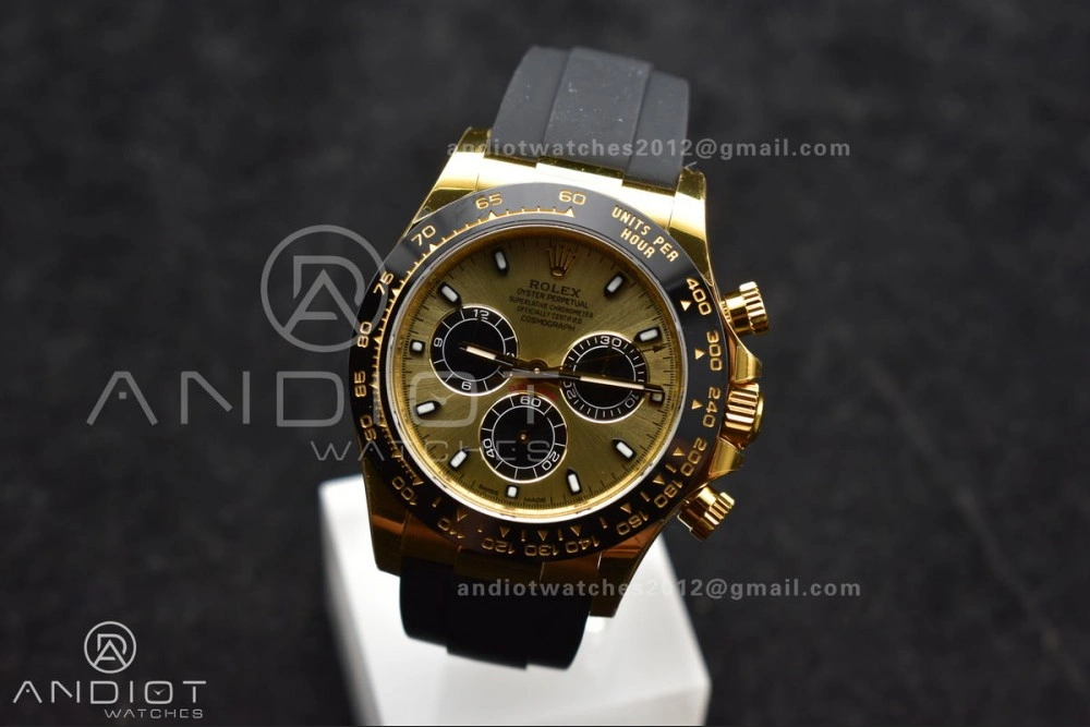 Stretchable Daytona 116518 VSF 1:1 Best Edition 904L Steel YG Dial on Oyster flex Strap DD 765