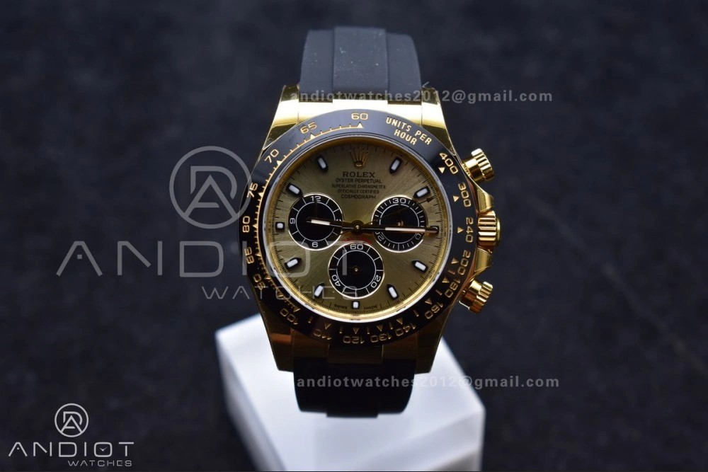 Stretchable Daytona 116518 VSF 1:1 Best Edition 904L Steel YG Dial on Oyster flex Strap DD 765