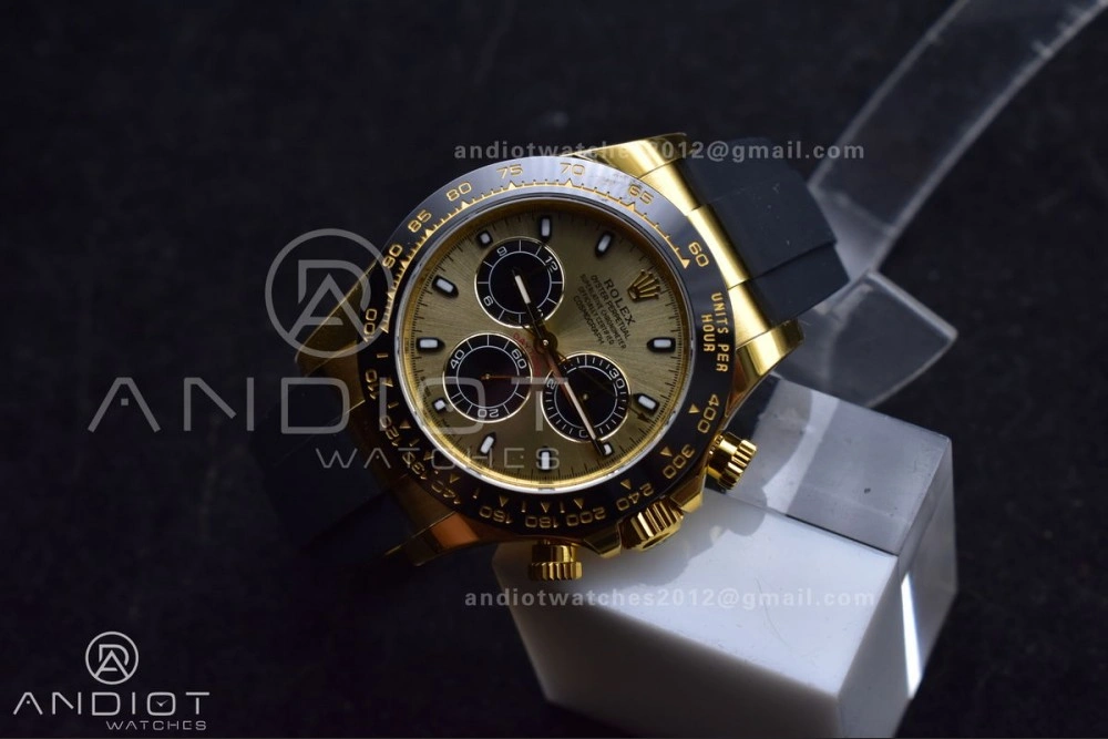 Stretchable Daytona 116518 VSF 1:1 Best Edition 904L Steel YG Dial on Oyster flex Strap DD 765