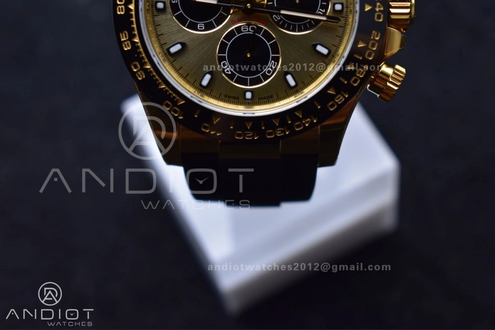 Stretchable Daytona 116518 VSF 1:1 Best Edition 904L Steel YG Dial on Oyster flex Strap DD 765