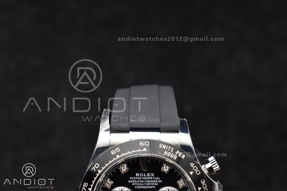 Daytona 116519 BTF 1:1 Best Edition Black Diamonds Dial on Oysterflex Rubber Strap SA Contemporary 768