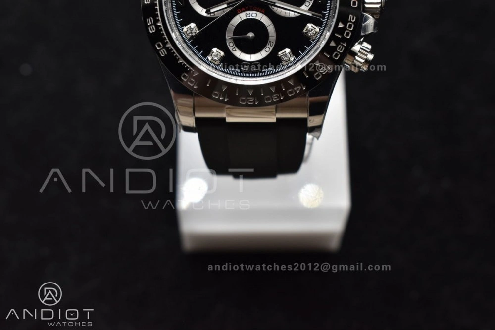 Daytona 116519 BTF 1:1 Best Edition Black Diamonds Dial on Oysterflex Rubber Strap SA Contemporary 768