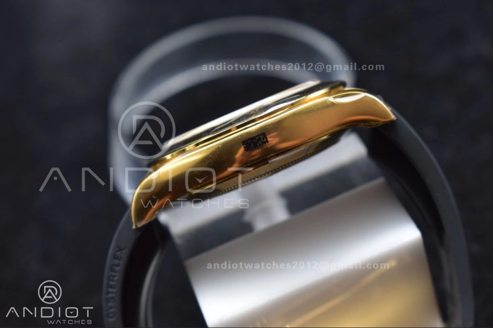 Stylish Daytona 116519 Clean 1:1 Best Edition 904L SS Case Gold Black Dial On Rubber Strap SA4130 V 419