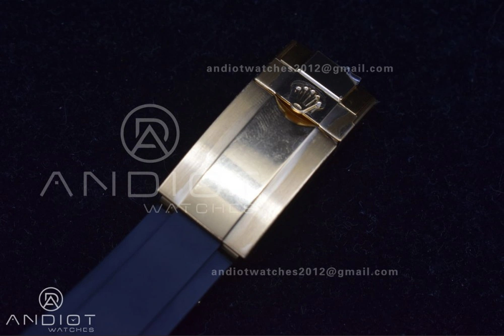 Stylish Daytona 116519 Clean 1:1 Best Edition 904L SS Case Gold Black Dial On Rubber Strap SA4130 V 419