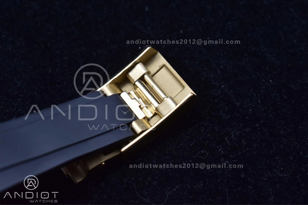 Stylish Daytona 116519 Clean 1:1 Best Edition 904L SS Case Gold Black Dial On Rubber Strap SA4130 V 419