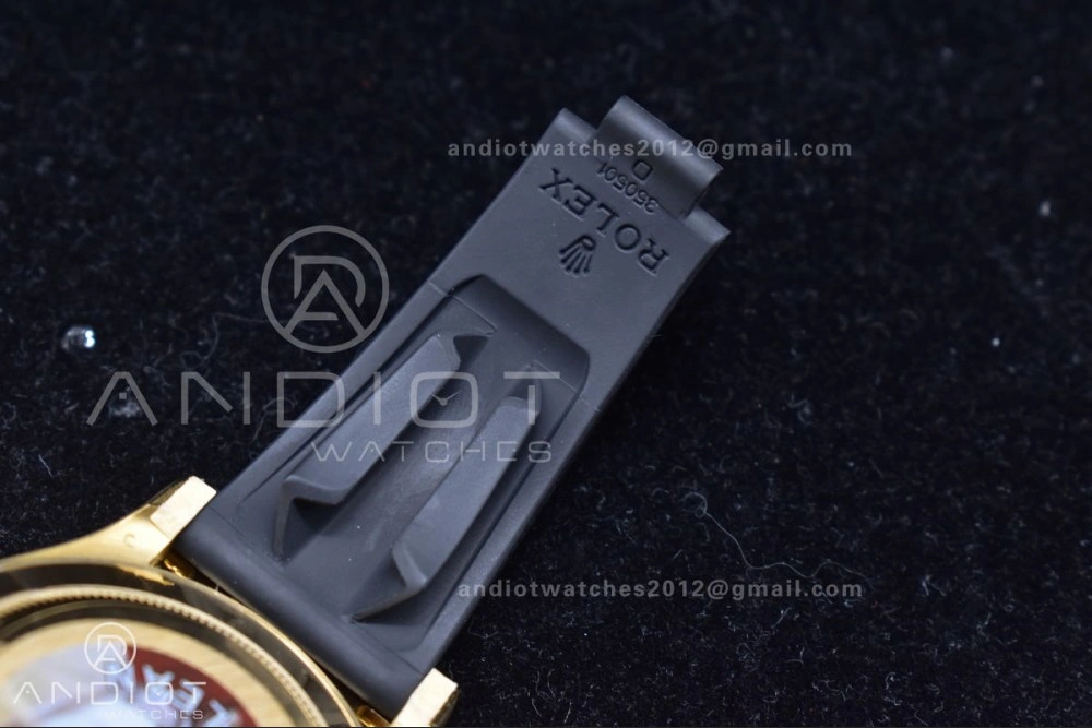 Stylish Daytona 116519 Clean 1:1 Best Edition 904L SS Case Gold Black Dial On Rubber Strap SA4130 V 419