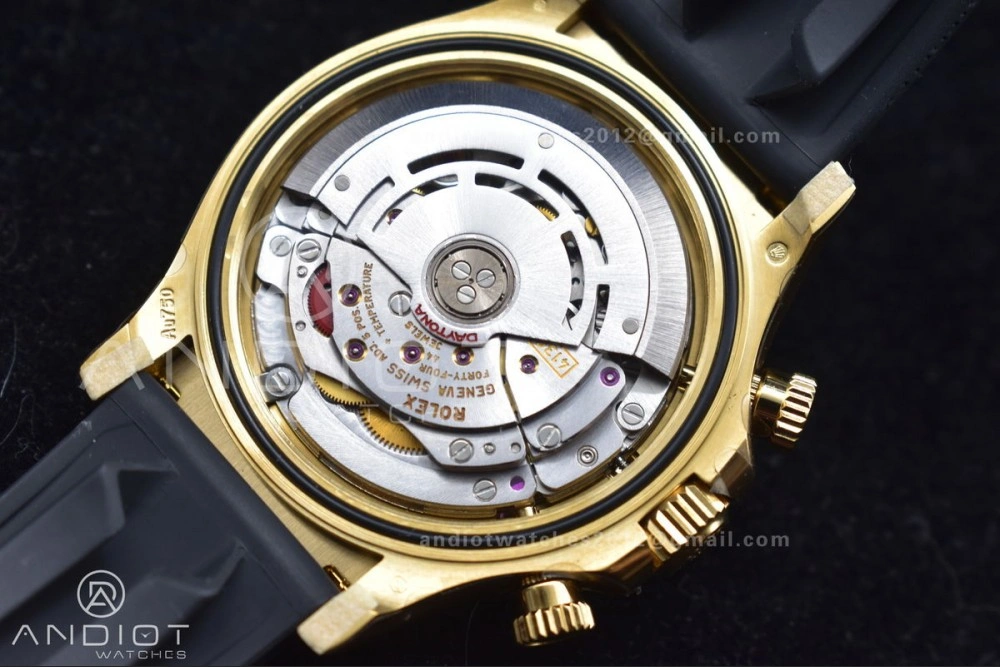 Stylish Daytona 116519 Clean 1:1 Best Edition 904L SS Case Gold Black Dial On Rubber Strap SA4130 V 419
