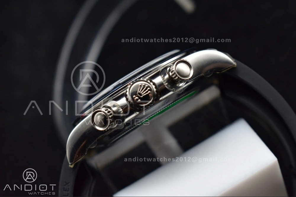 Elegant Daytona 116519 Clean 1:1 Best Edition 904L SS Case Silver Black Dial on Rubber Strap SA4130 V 414