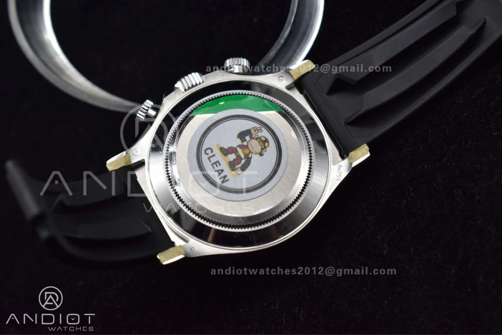Elegant Daytona 116519 Clean 1:1 Best Edition 904L SS Case Silver Black Dial on Rubber Strap SA4130 V 414
