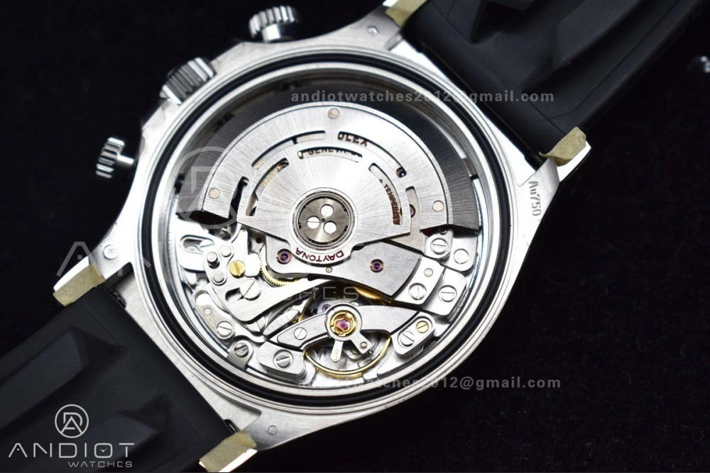 Elegant Daytona 116519 Clean 1:1 Best Edition 904L SS Case Silver Black Dial on Rubber Strap SA4130 V 414