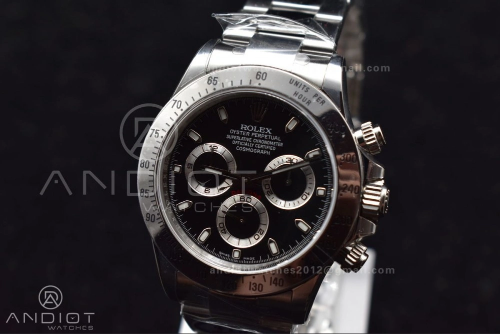 Daytona 116520 Clean 1:1 Best Edition 904L SS Case and Bracelet Black Dial SA4130 V SmoothTexture 773