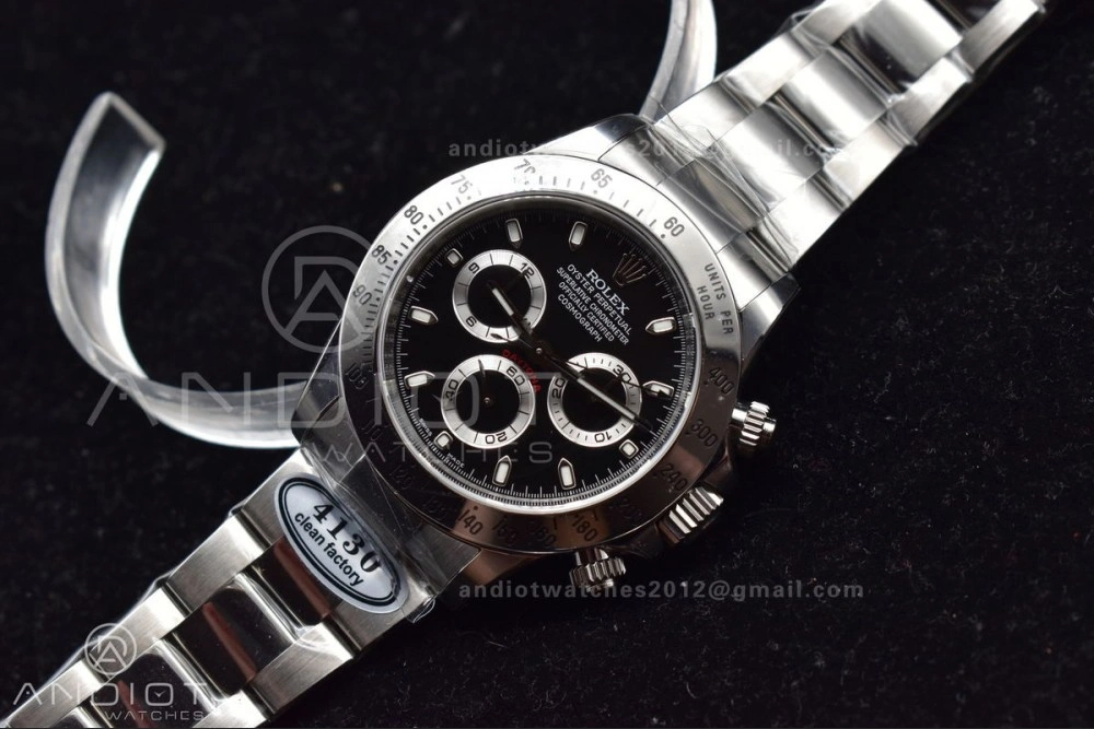 Daytona 116520 Clean 1:1 Best Edition 904L SS Case and Bracelet Black Dial SA4130 V SmoothTexture 773