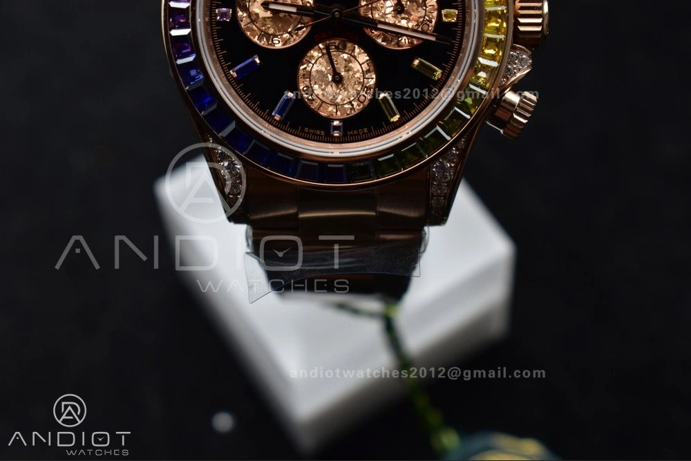 Durable Daytona 116595RBOW Rainbow ZF 1:1 Best Edition Black Diamonds Dial on RG Bracelet SH 776
