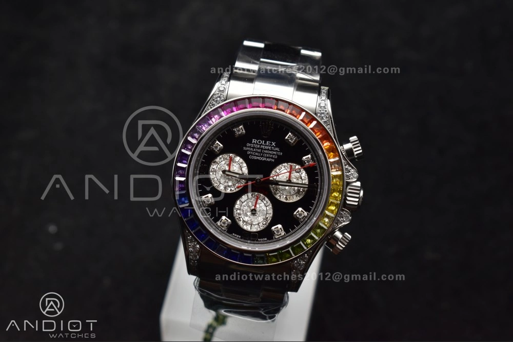 Daytona 116599RBOW Rainbow ZF 1:1 Best Edition Black Diamonds Dial on SS Bracelet SH Versatile 778