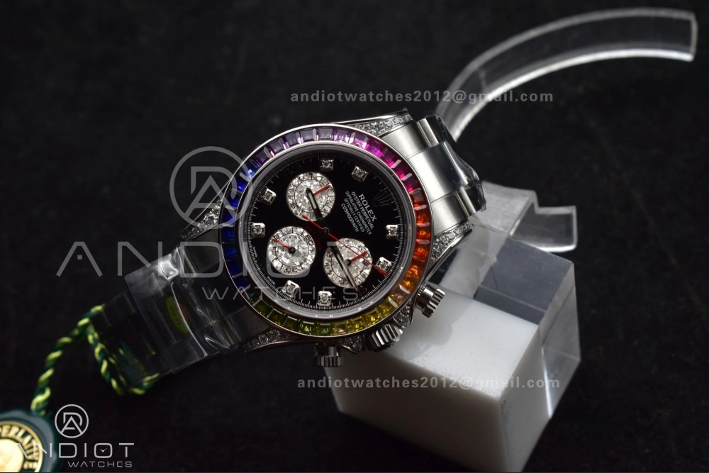 Daytona 116599RBOW Rainbow ZF 1:1 Best Edition Black Diamonds Dial on SS Bracelet SH Versatile 778