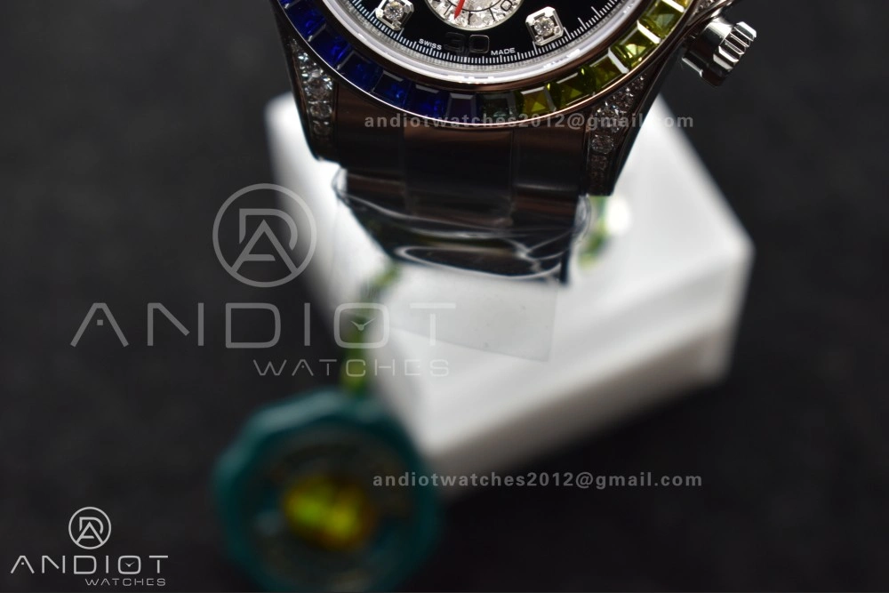 Daytona 116599RBOW Rainbow ZF 1:1 Best Edition Black Diamonds Dial on SS Bracelet SH Versatile 778