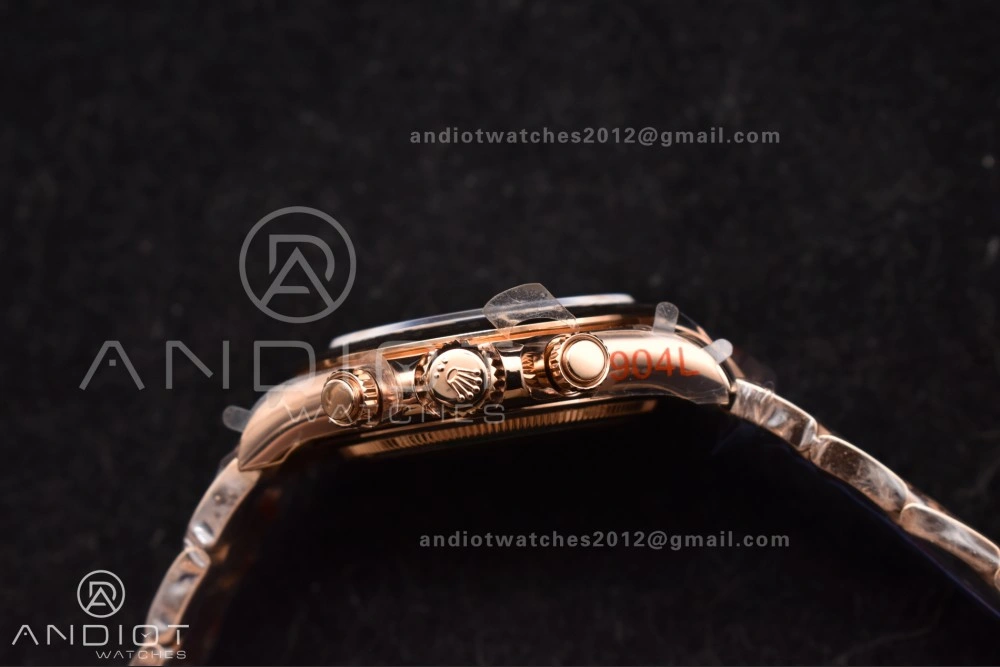 Breathable Daytona 126505 QF 1:1 Best Edition Black RG Diamonds Dial on RG Braclet SH4131 V 783